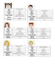 English Worksheet: ID Cards