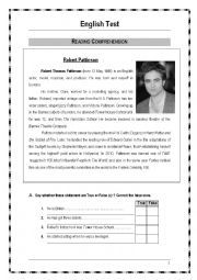 English Worksheet: Revision Test