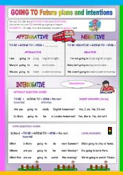 English Worksheet: GOING TO for starters