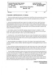 English Worksheet: costia concordia ship accident mock bac exam for arts students