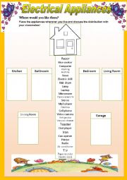 English Worksheet: Electrical Appliances