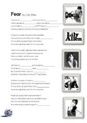 English Worksheet: Fear by Lily Allen