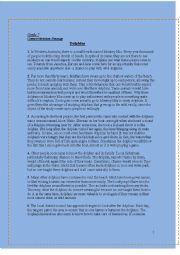 English Worksheet: DOLPHINS OF MONKEY MIA- READING COMPREHENSION