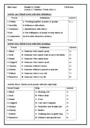 Lesson1:Voluntary Work (part1)