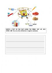 English Worksheet: PAST SIMPLE WITH SPONGEBOB