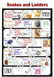 English Worksheet: Boardgame house and furniture