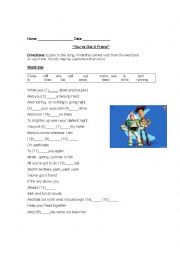 English worksheet: toy story