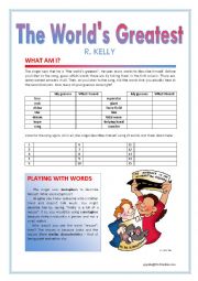English Worksheet: R. Kelly - The Worlds Greatest