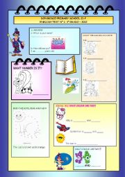 English Worksheet: COLOURS AND NUMBERS TEST