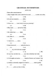 English worksheet: Multiple - choice