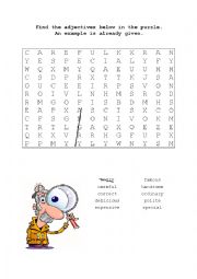 English worksheet: Puzzle