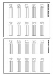 English Worksheet: Write the number word