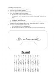 English Worksheet: healthy eating