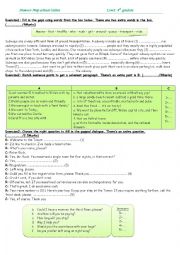 English Worksheet:  8th form (Tunisian schools) Pioneer Mid-Term Test N 3 