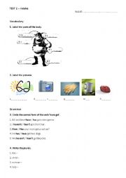 English Worksheet: Starland 1 ,Retake Test 2