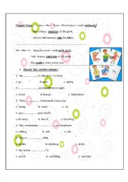 English Worksheet: action verbs