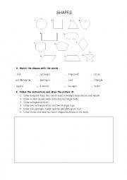 English Worksheet: SHAPES