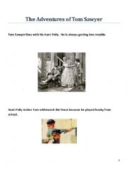 English worksheet: The Adventures of Tom Sawyer part 1