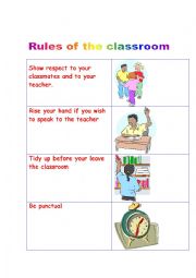 English Worksheet: Rules of the Classroom