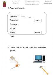 English worksheet: Tools