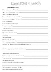 Reported Speech (present simple) - ESL worksheet by phucduong87