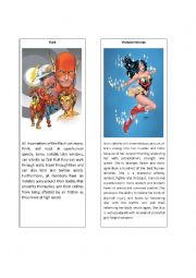English Worksheet: Superheroes 8 ( Flash and Wonder Woman)