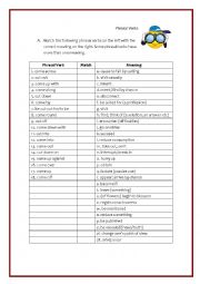 English Worksheet: Phrasal Verbs 