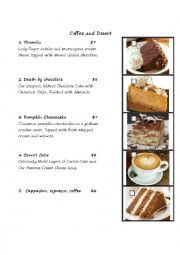 English Worksheet: ESL Dining Out Part 4 of 4, Desert