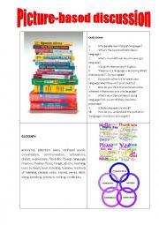 English Worksheet: Picture-based discussion language learning 