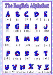 The English Alphabet - ESL worksheet by Krümel