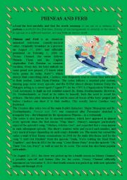 English Worksheet: Phineas and Ferb