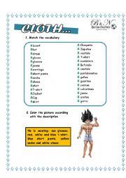 English Worksheet: CLOTHES