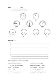 The time and the prepositions of time