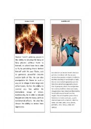 English Worksheet: Superheroes 11 ( Human Torch and Invisible Girl)