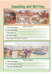 English Worksheet: Speaking and Writing.