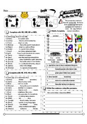 English Worksheet: Grammar Focus Series_32_HE SHE HIS HER (Fully Editable + Key) 