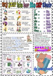 English Worksheet: my-your-his-her-its-our-their