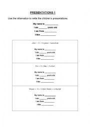 English worksheet: Presentations