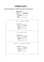 English Worksheet: Presentations