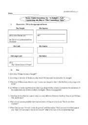 English Worksheet: A Knights Tale 