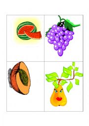 English Worksheet: Fruit Flashcards PART -2