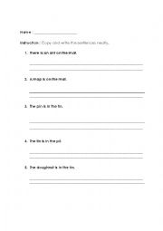 English worksheet: Writing exercise