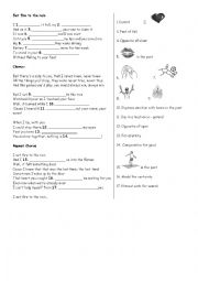 English Worksheet: Set fire to the rain