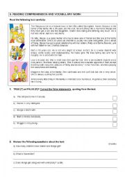 English Worksheet: the simpsons family