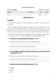 English worksheet: English Test