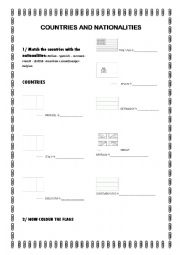 English worksheet: nationalities