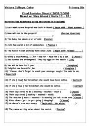 English Worksheet: FINAL REVISION