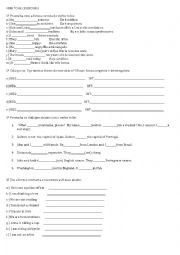 English Worksheet: verb to be exercises