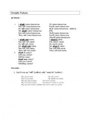 English Worksheet: Simple Future