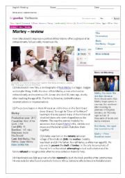 English Worksheet: Marley - Review - Reading